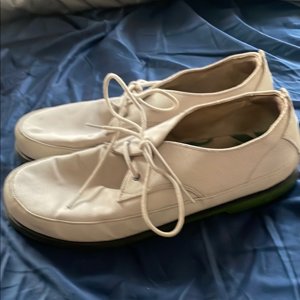 OluKai canvas boat shoes